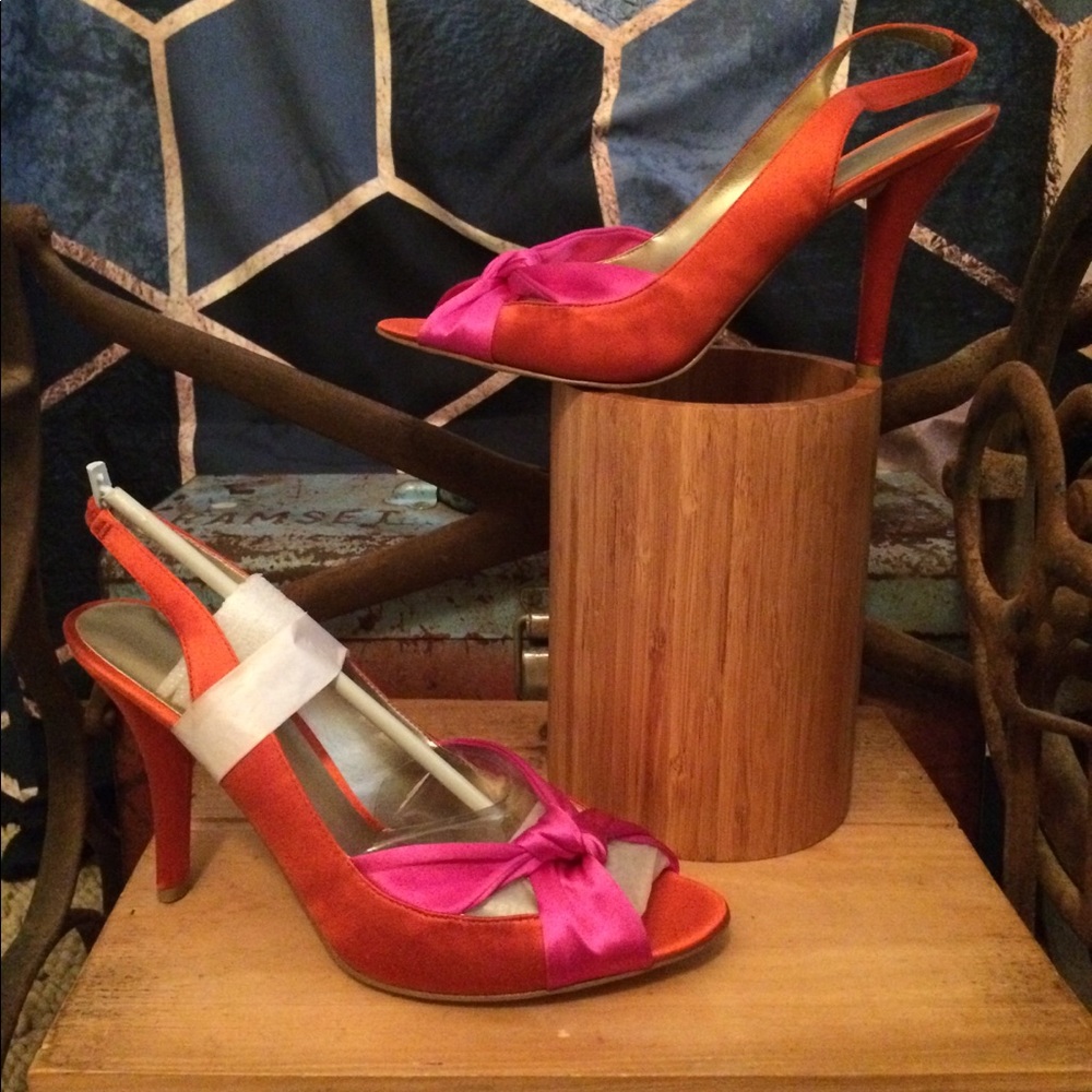 Nine West Satin Slingbacks